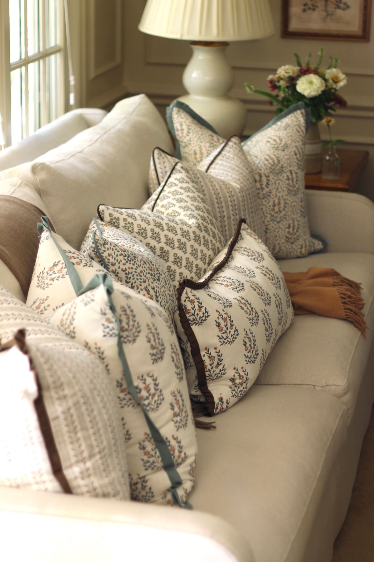 Marcella Movement Pillow Covers | Green Flange