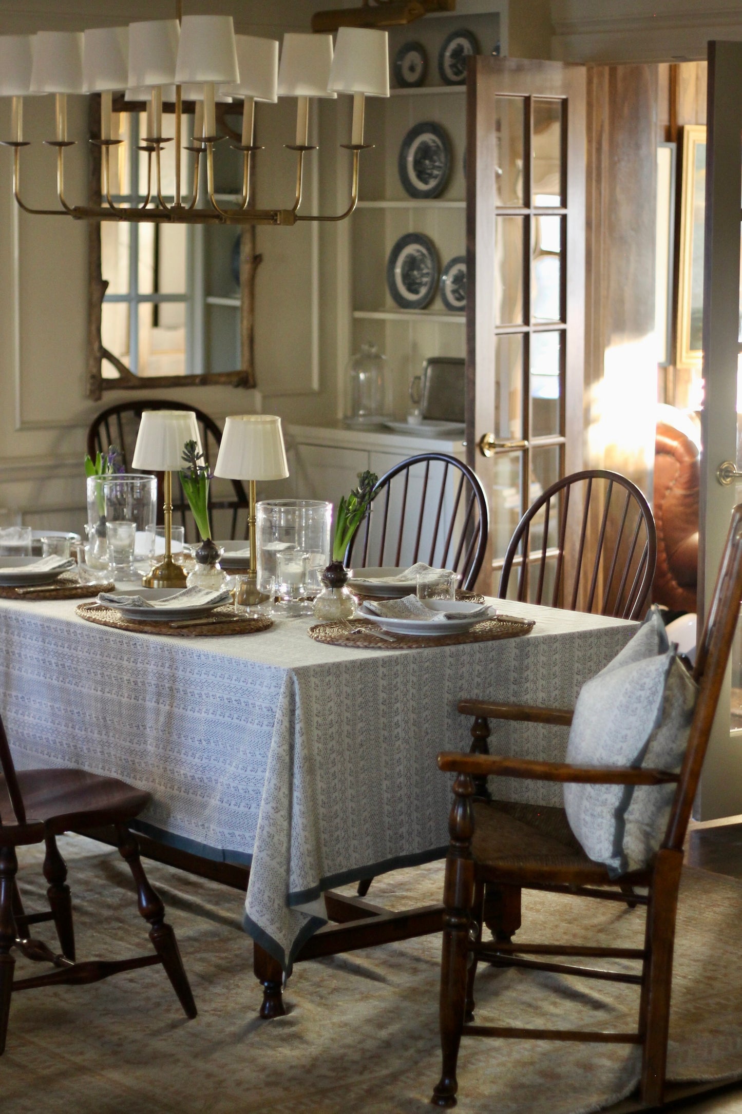Laurie Privet Navy Tablecloths