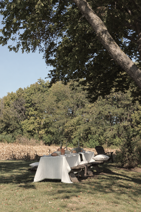 Sage Stripe Tablecloths