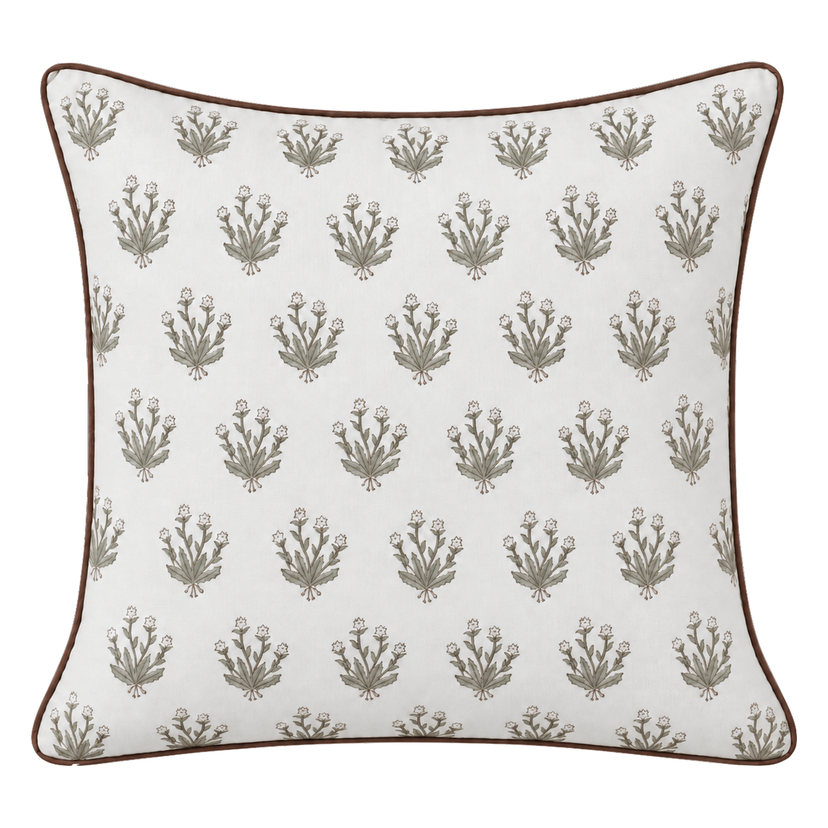 Herbarium Pillow Covers | Chocolate Trim