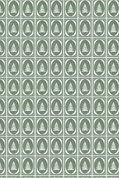 Stamped Tree Wrapping Paper