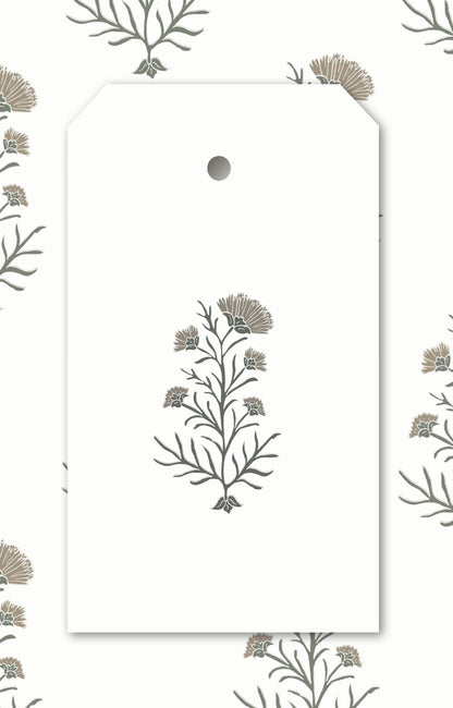 Charlotte Tags - Set of 10, Spruce & Gold