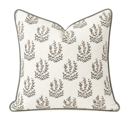 Marcella Pillow Covers | Green Piping