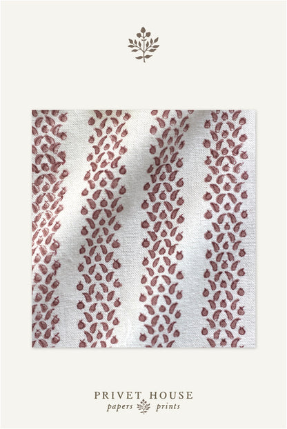 Berry Stripe in Red Fabric by the Yard
