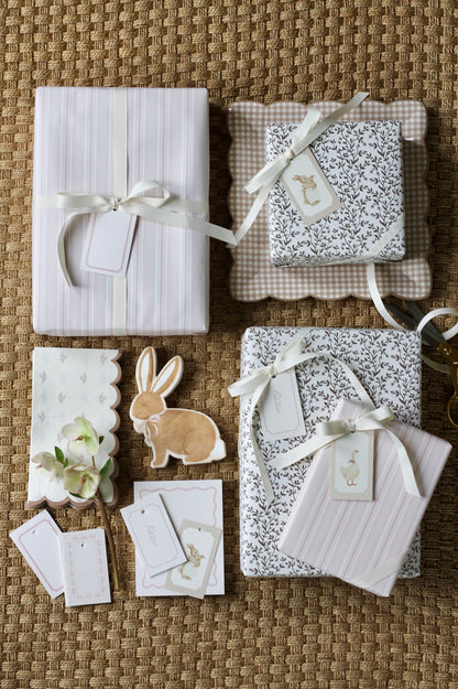 Light Brown Gingham Paper Plates