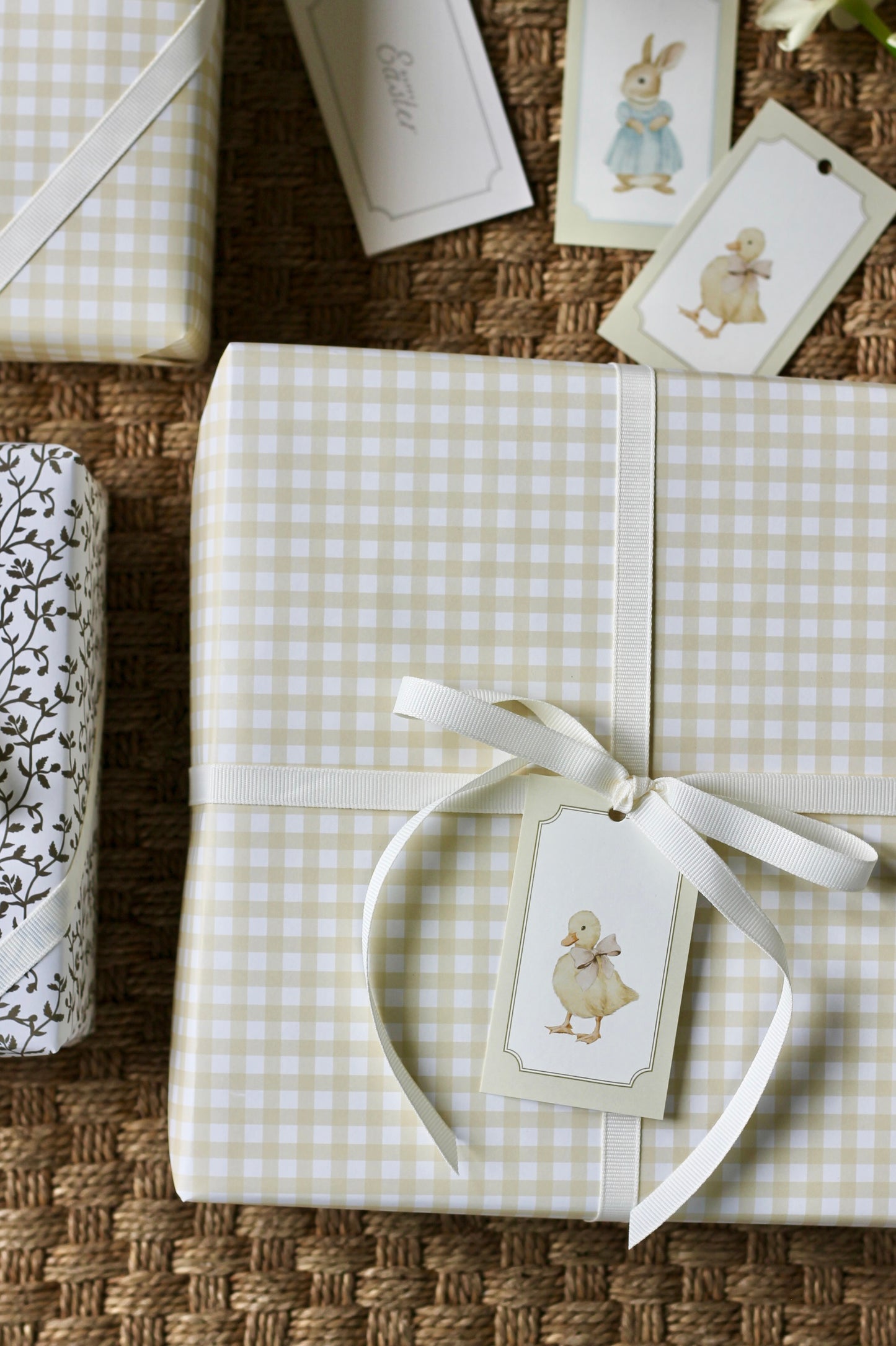 Henry Gingham Wrapping Papers in Butter