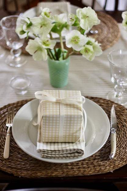 Henry Gingham Wrapping Papers in Butter
