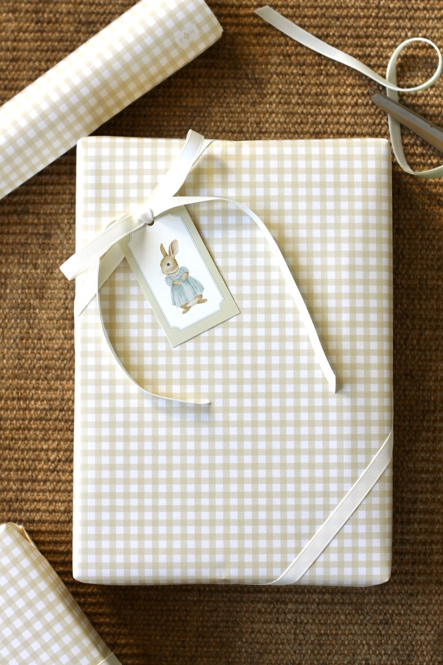 Henry Gingham Wrapping Papers in Butter