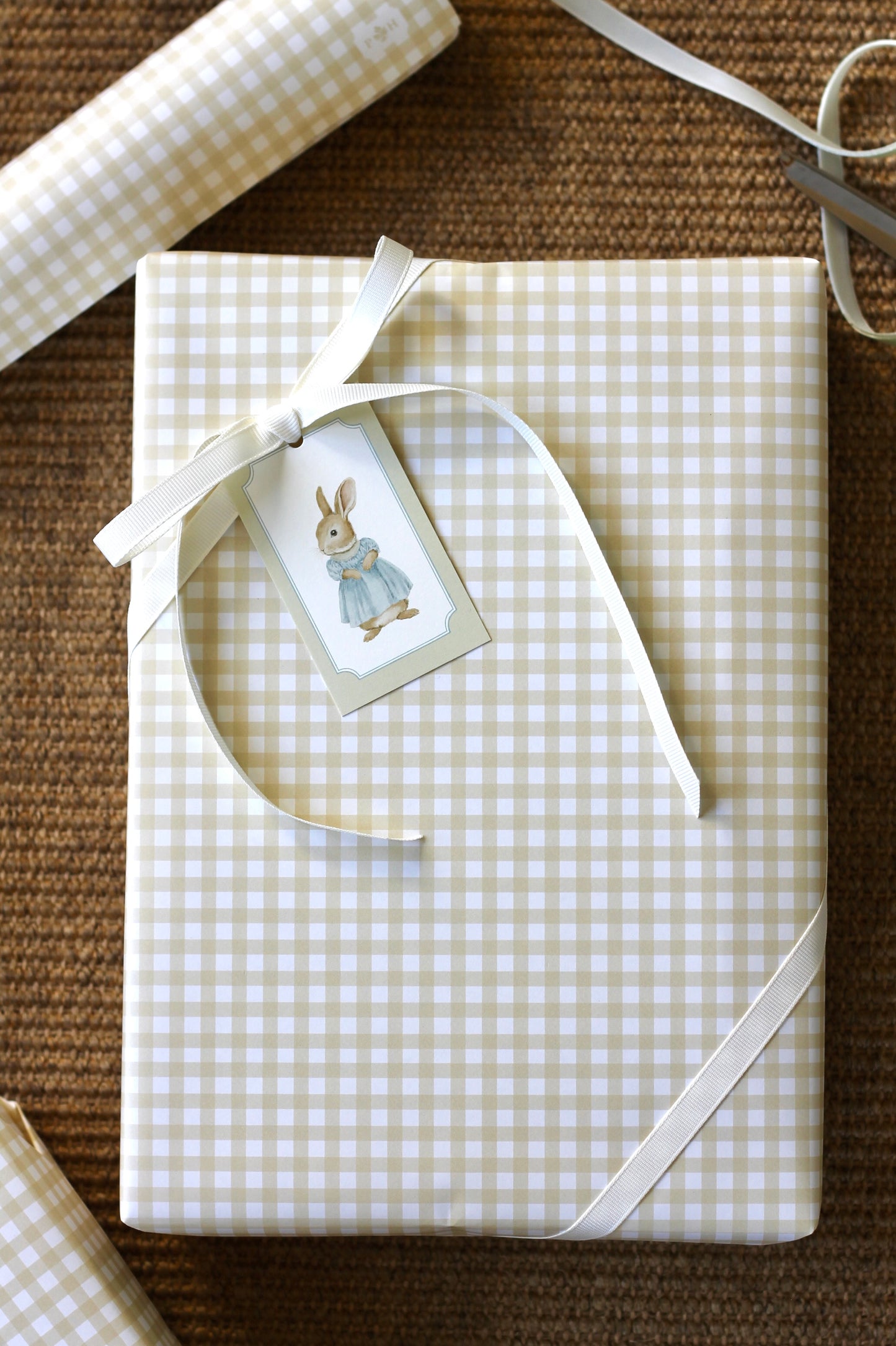 Henry Gingham Wrapping Papers in Butter