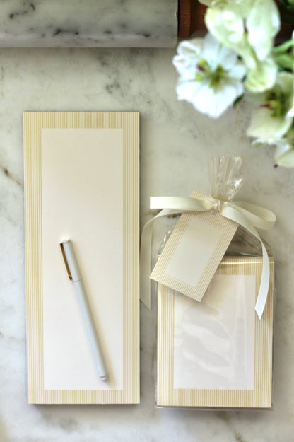 Oxford Stripe in Butter Tags