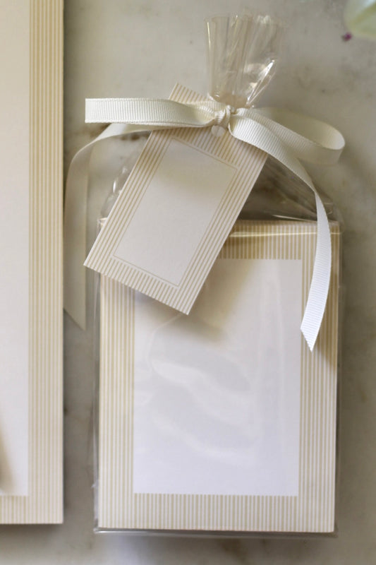Oxford Stripe in Butter Tags