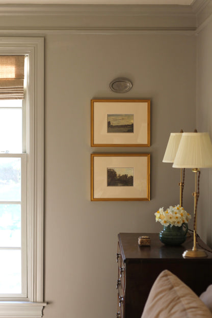 Gold Accent Mat Boards - Beige Textured with Gold Interior