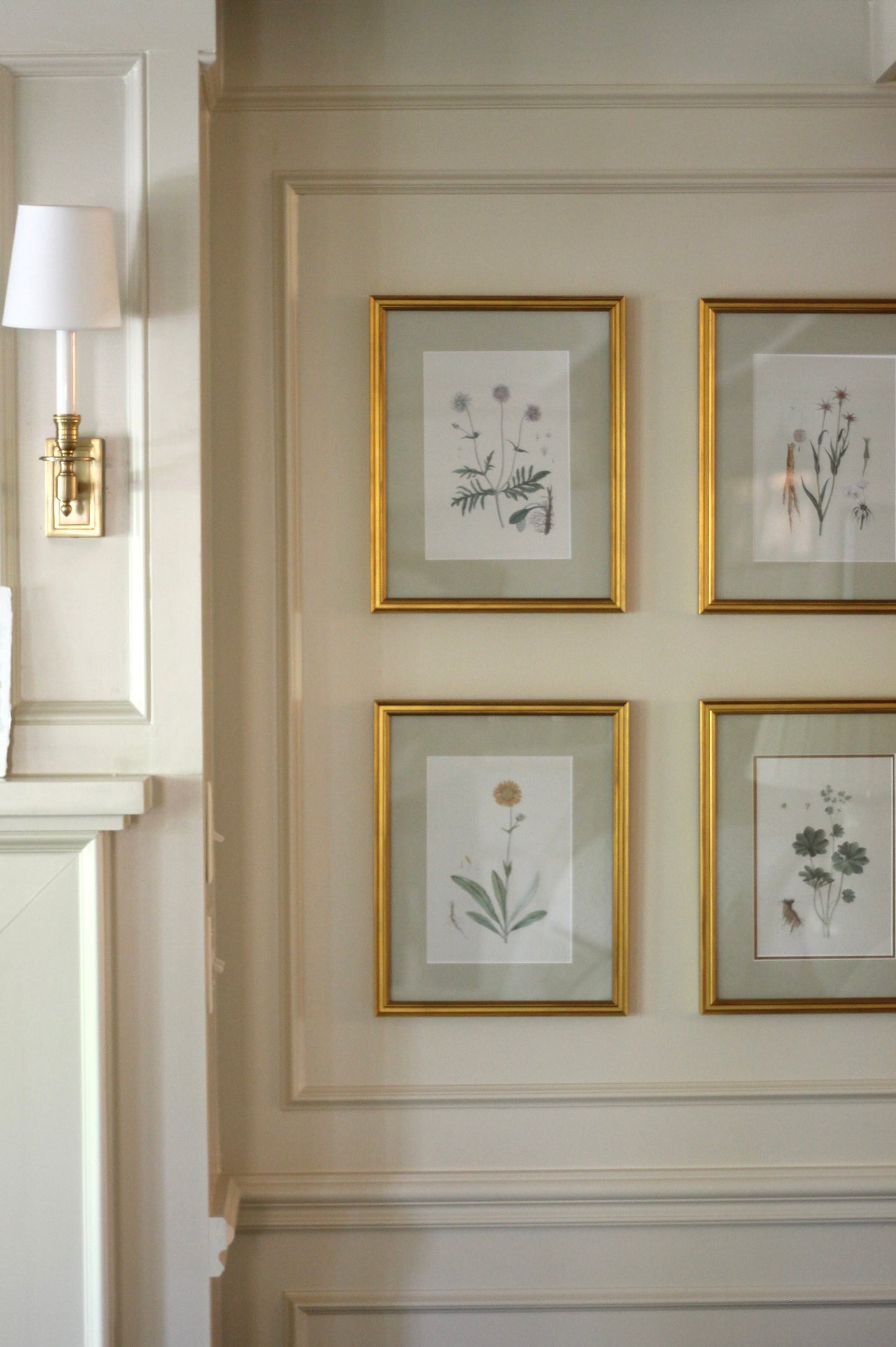Sage Mat Board with Gold Accent Option