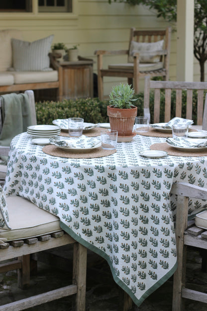 Lauren Block Print Tablecloths