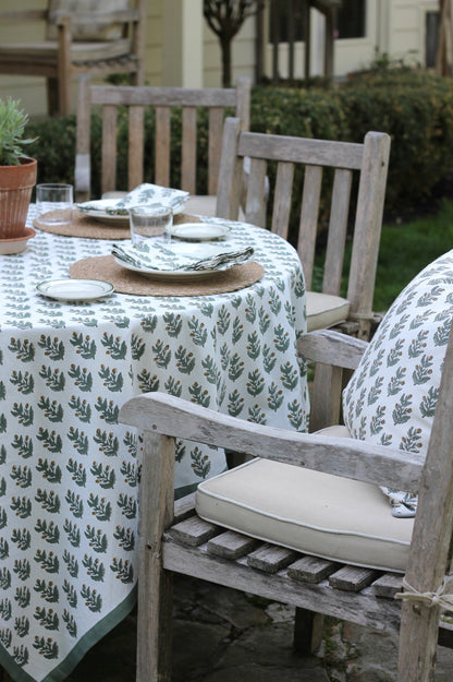 Lauren Block Print Tablecloths