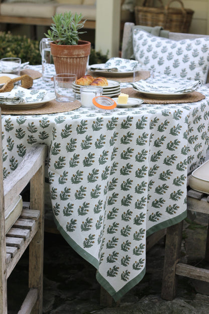 Lauren Block Print Tablecloths