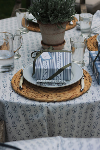 Dot & Leaf in Navy Napkins & Table Linens