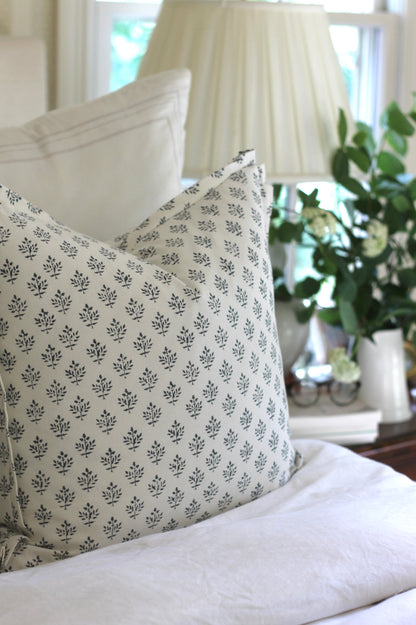 Privet Berry in Navy Pillow Covers