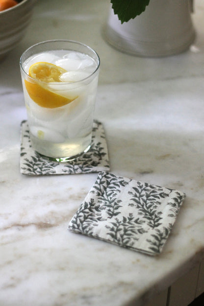 Block Print Coasters Cotton Coasters