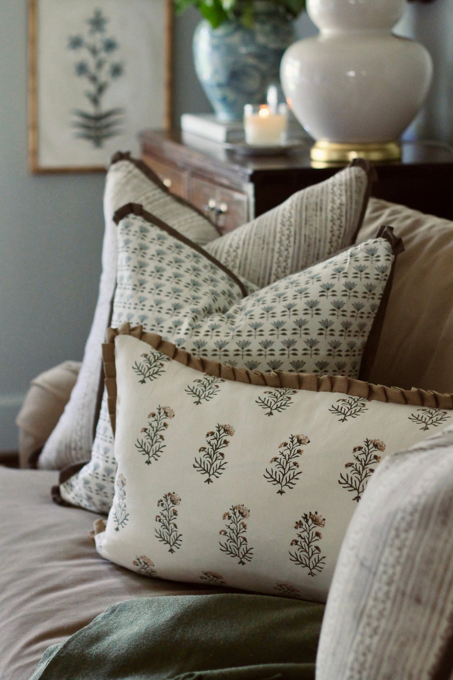 Charlotte Pillow Covers | Spruce & Gold
