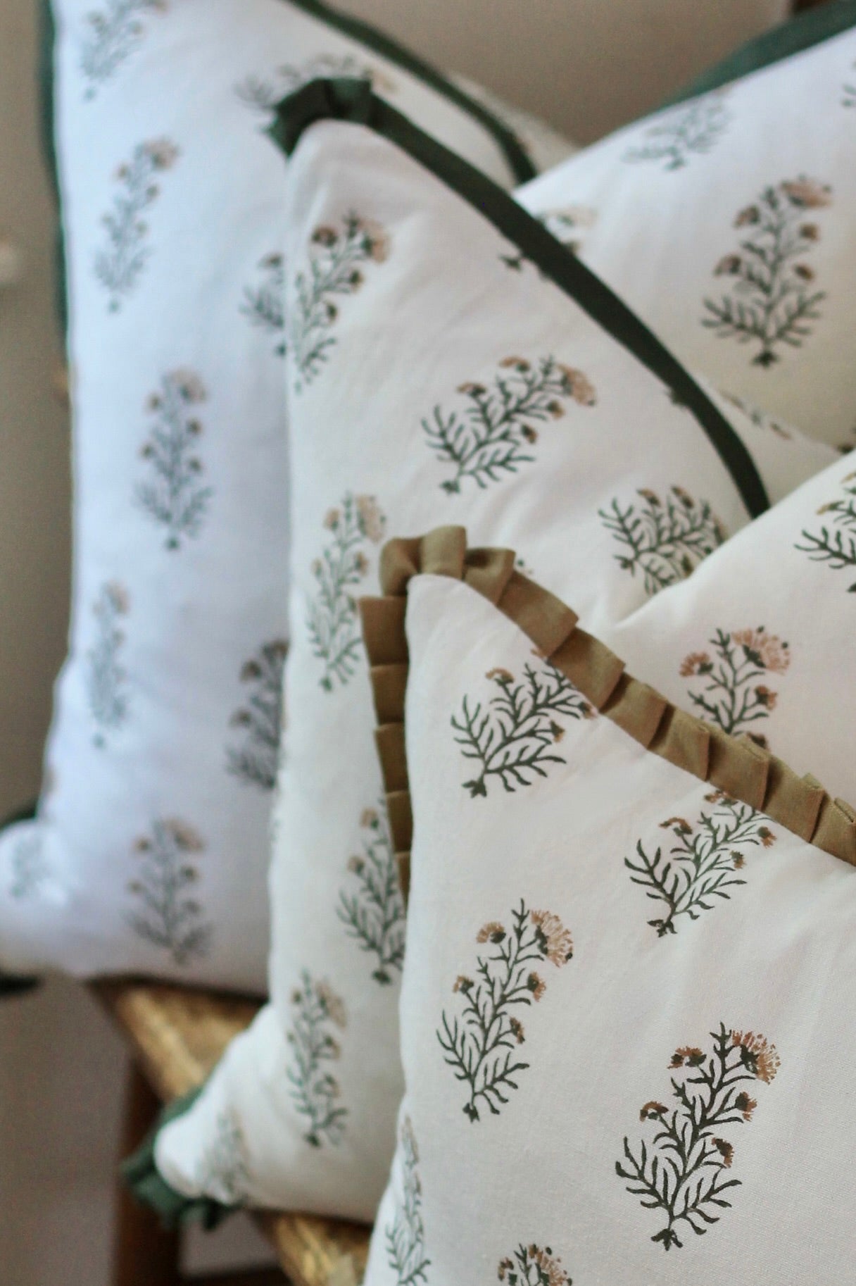Charlotte Pillow Covers | Spruce & Gold