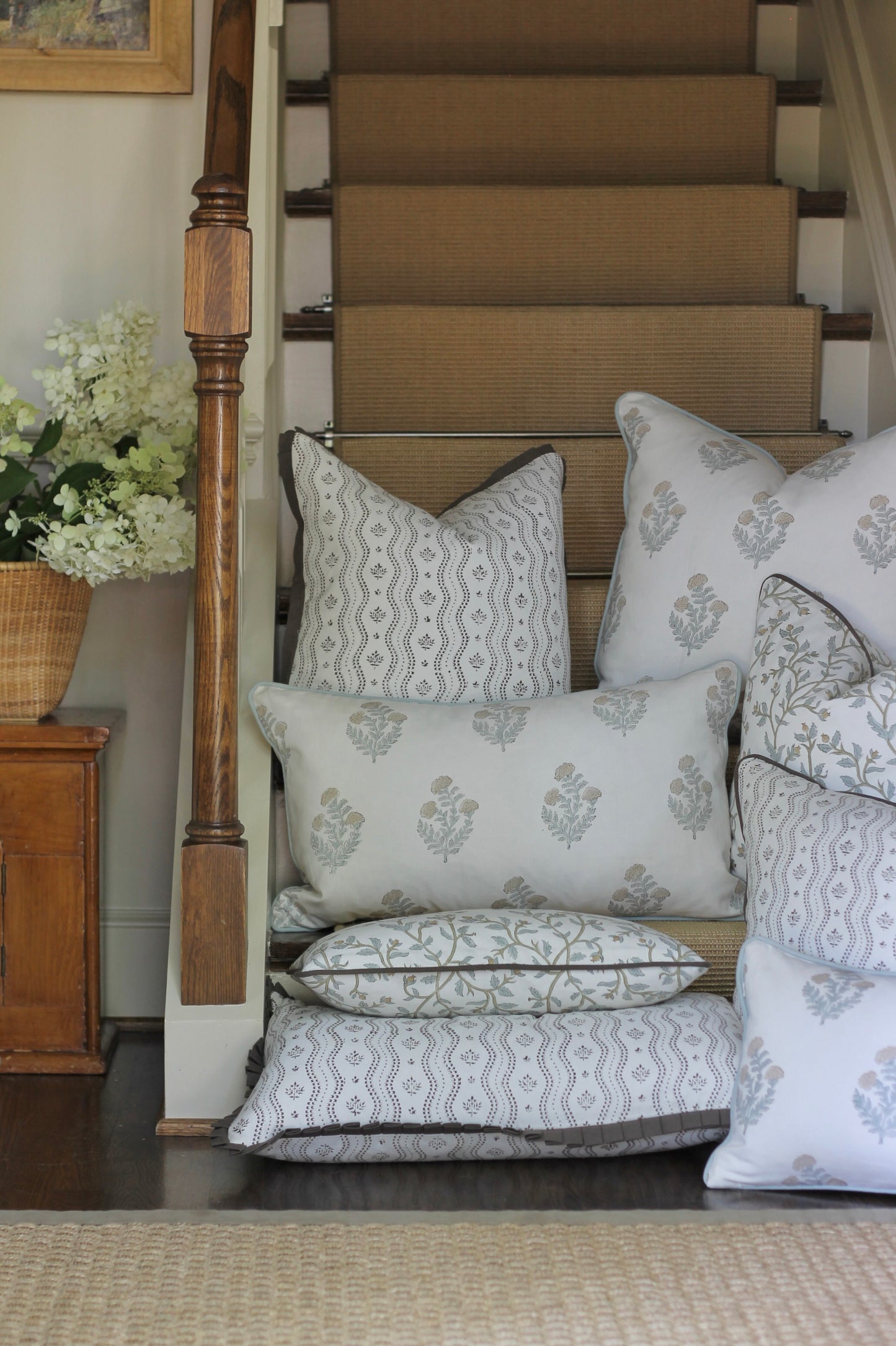 Jillian Pillow Covers with Chocolate Piping