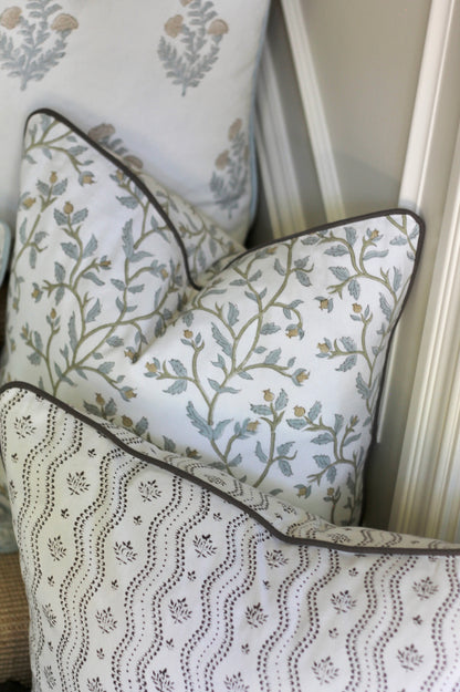 Jillian Pillow Covers with Chocolate Piping