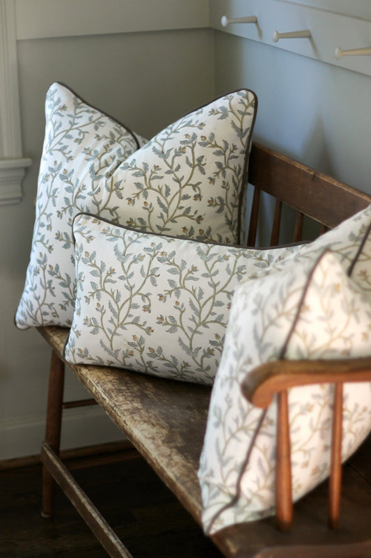 Jillian Pillow Covers with Chocolate Piping