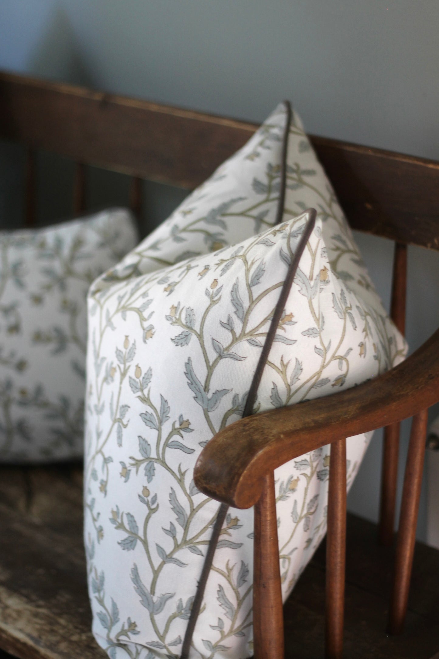 Jillian Pillow Covers with Chocolate Piping