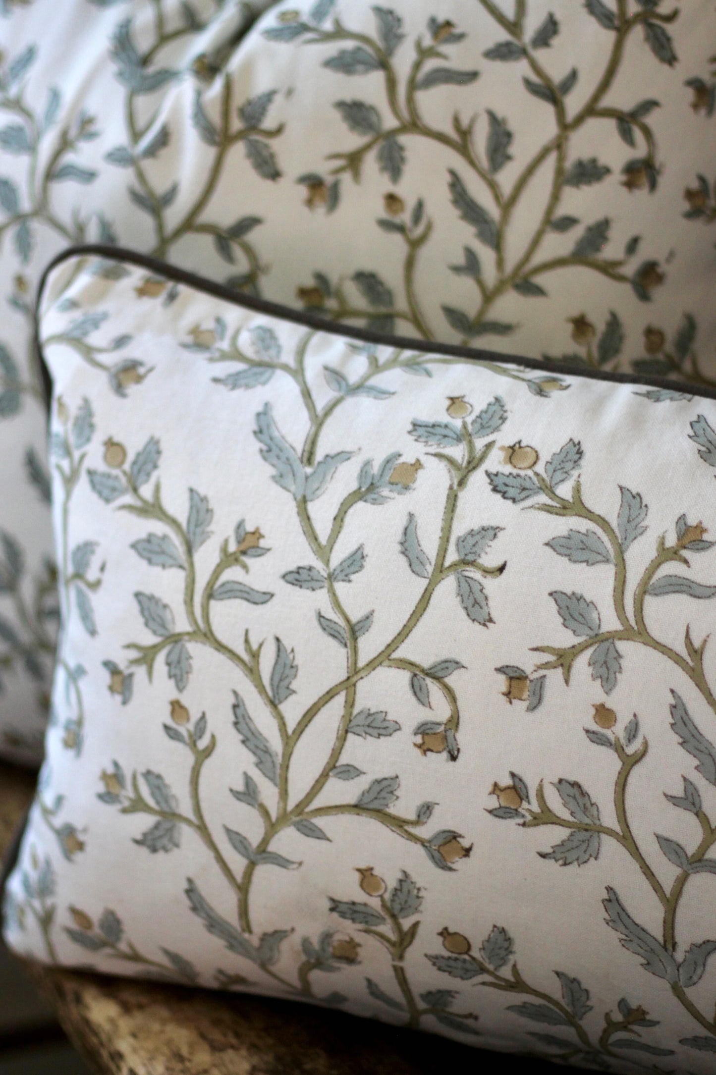 Jillian Pillow Covers with Chocolate Piping