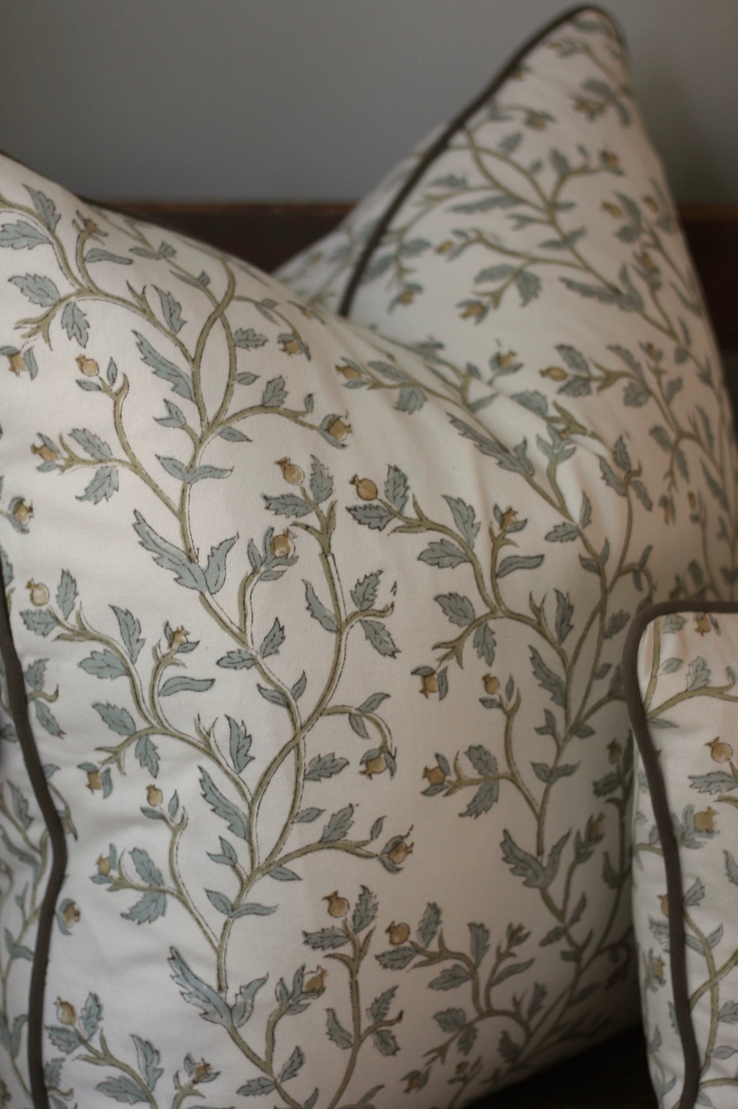 Jillian Pillow Covers with Chocolate Piping