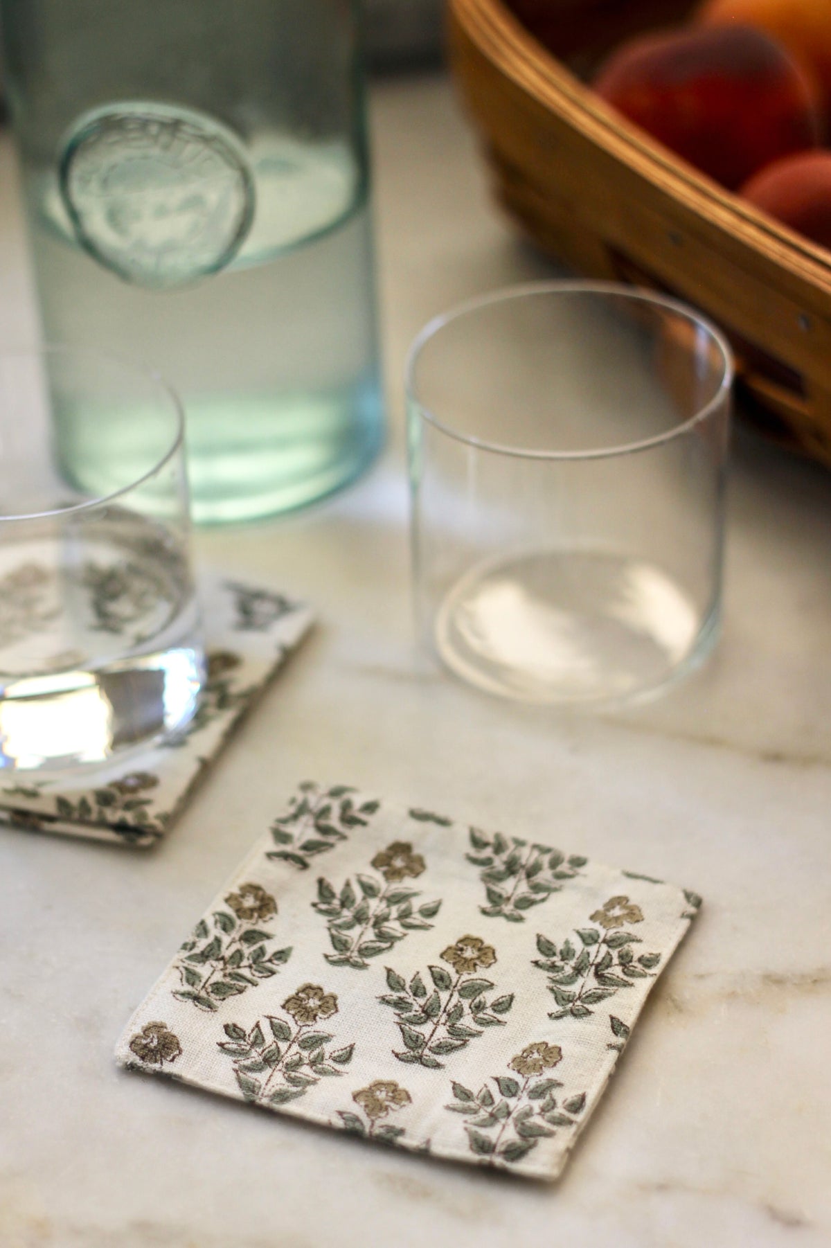 Block Print Coasters Cotton Coasters