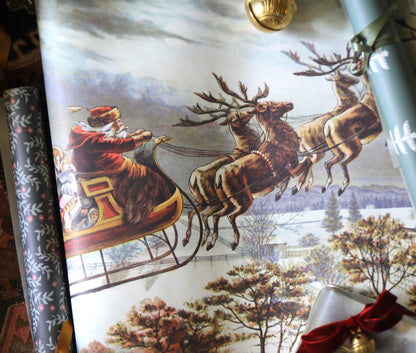 Santa Scene Wrapping Paper
