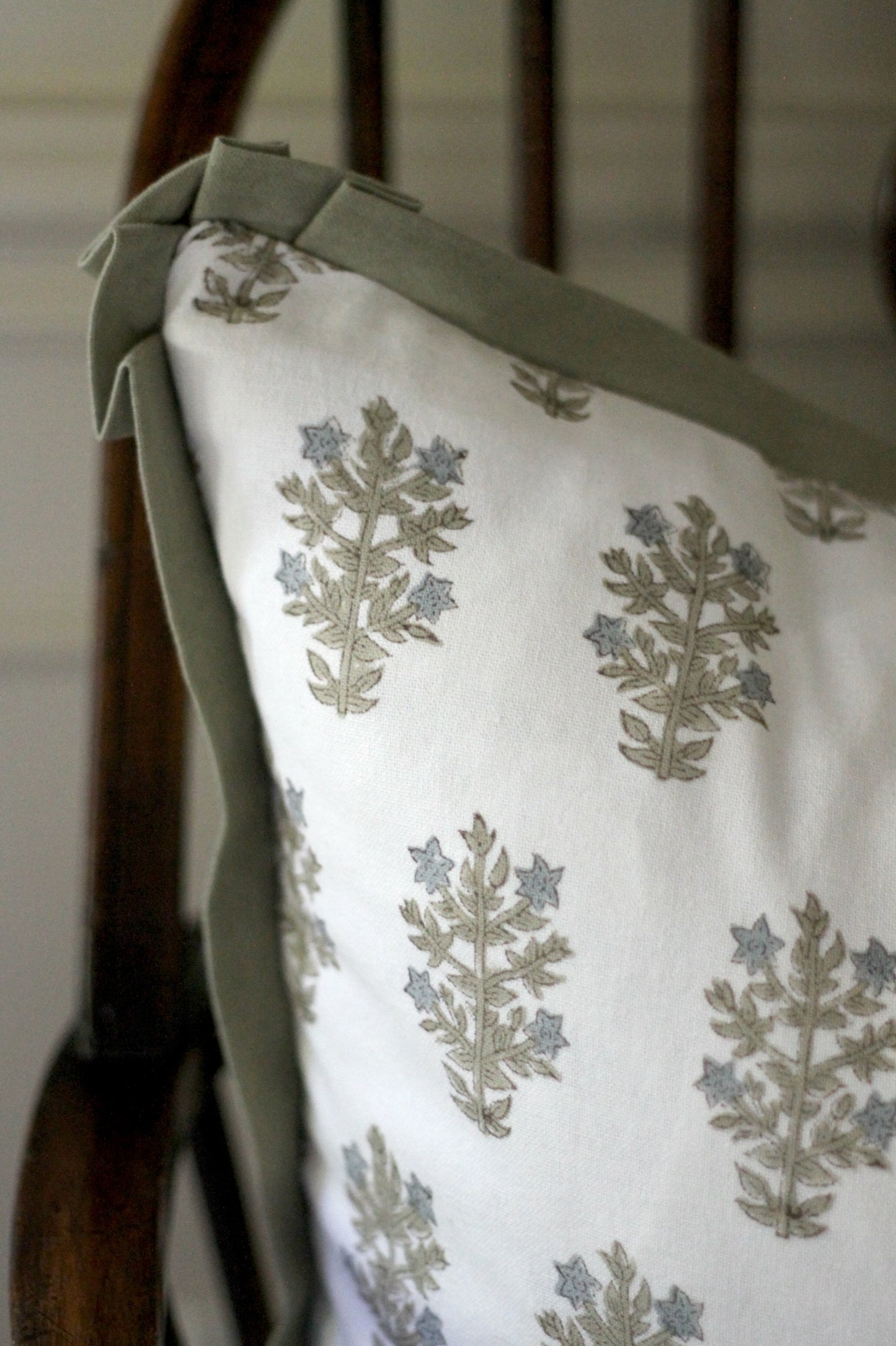 Mae Pillow Covers with Olive Flange