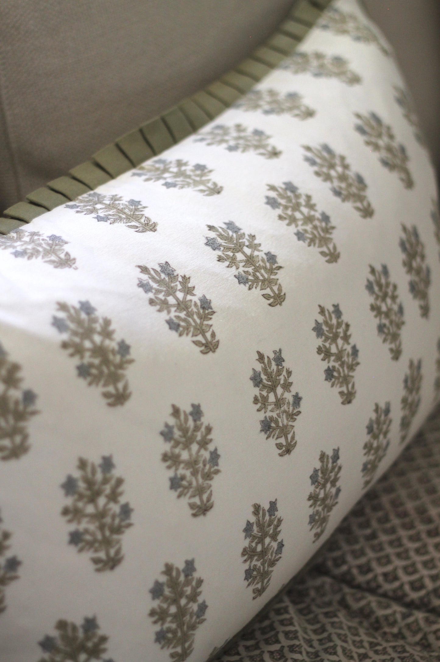 Mae Pillow Covers with Olive Flange