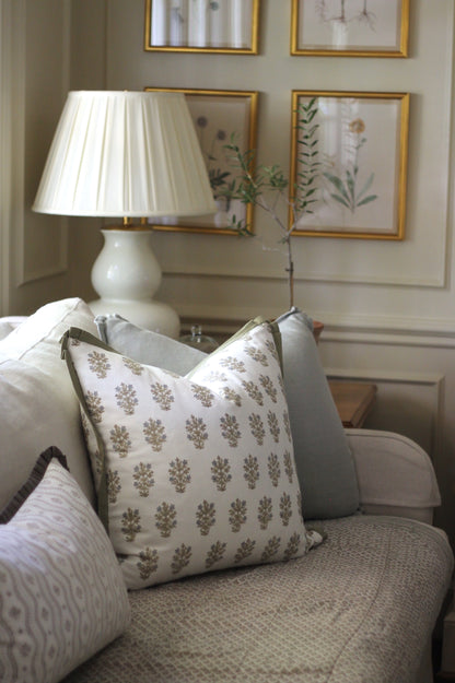 Mae Pillow Covers with Olive Flange