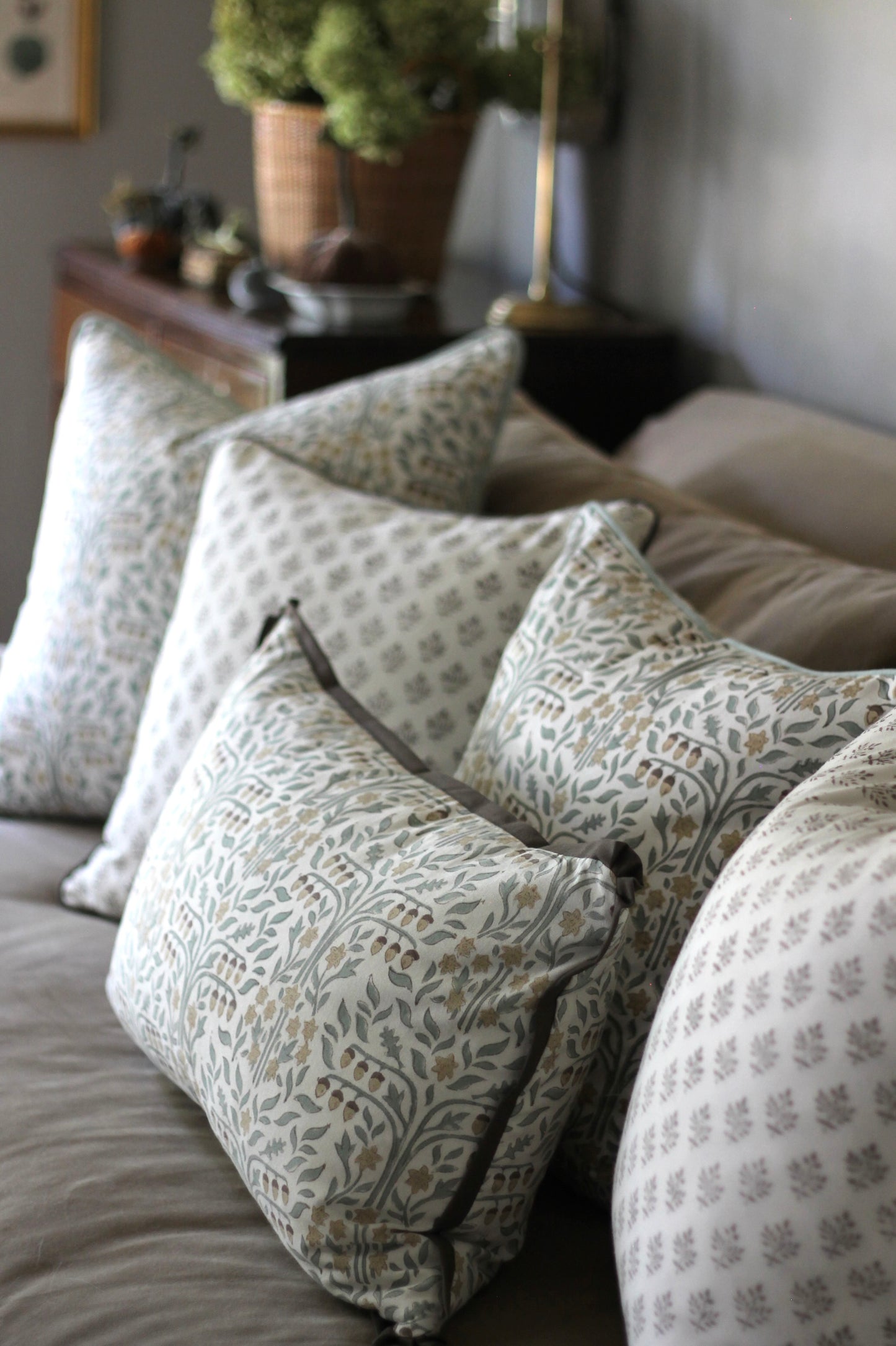 Privet Berry in Walnut Pillow Covers