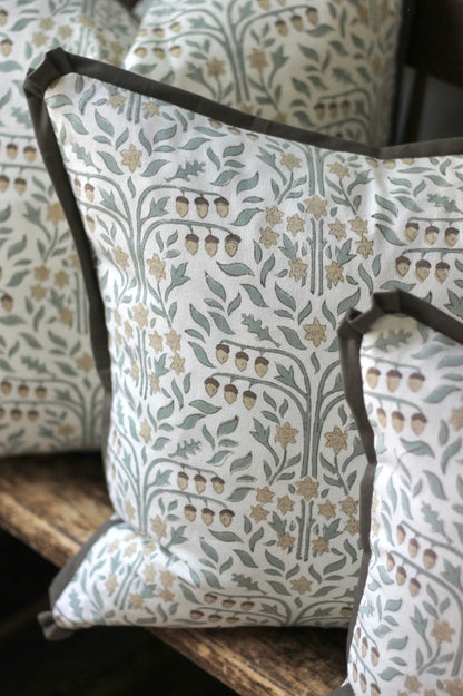 Oak Tree Pillow Covers with Walnut Flange