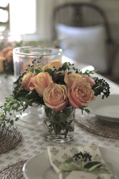 Privet Berry Tablecloths in Walnut