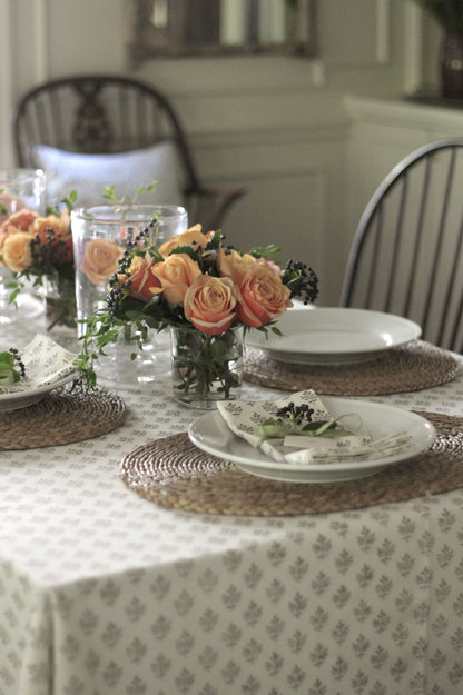 Privet Berry Tablecloths in Walnut