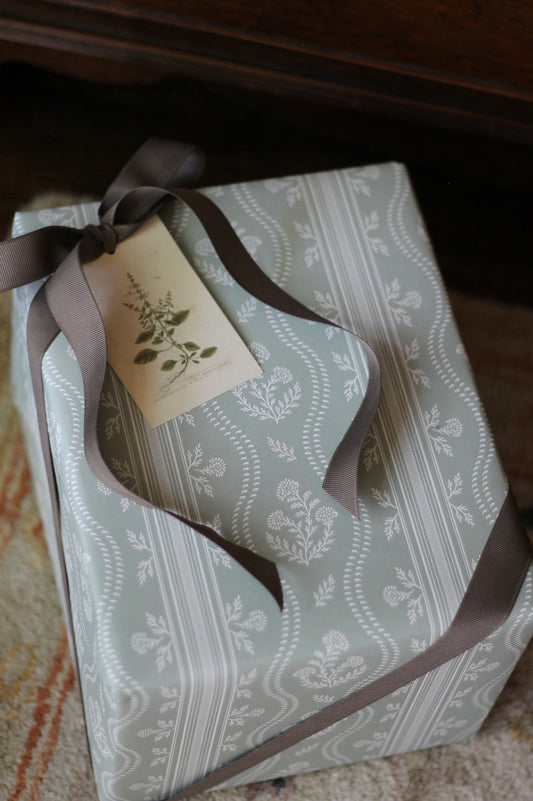 Ellie Wrapping Paper in Silver Sage