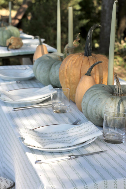 Sage Stripe Tablecloths