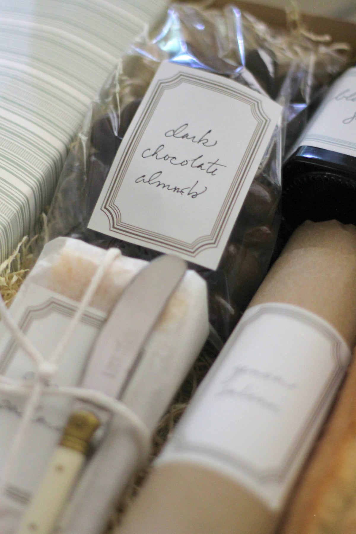 French Border Sticker Labels | Chocolate