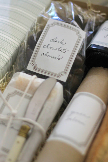 French Border Sticker Labels | Chocolate