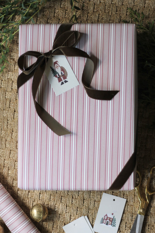 Grosgrain Stripe in Red Wrapping Paper