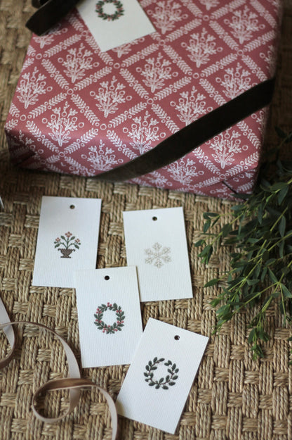 Holiday Floral & Wreath Needlepoint Tags