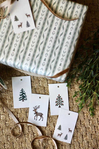 Woodland Needlepoint Tags