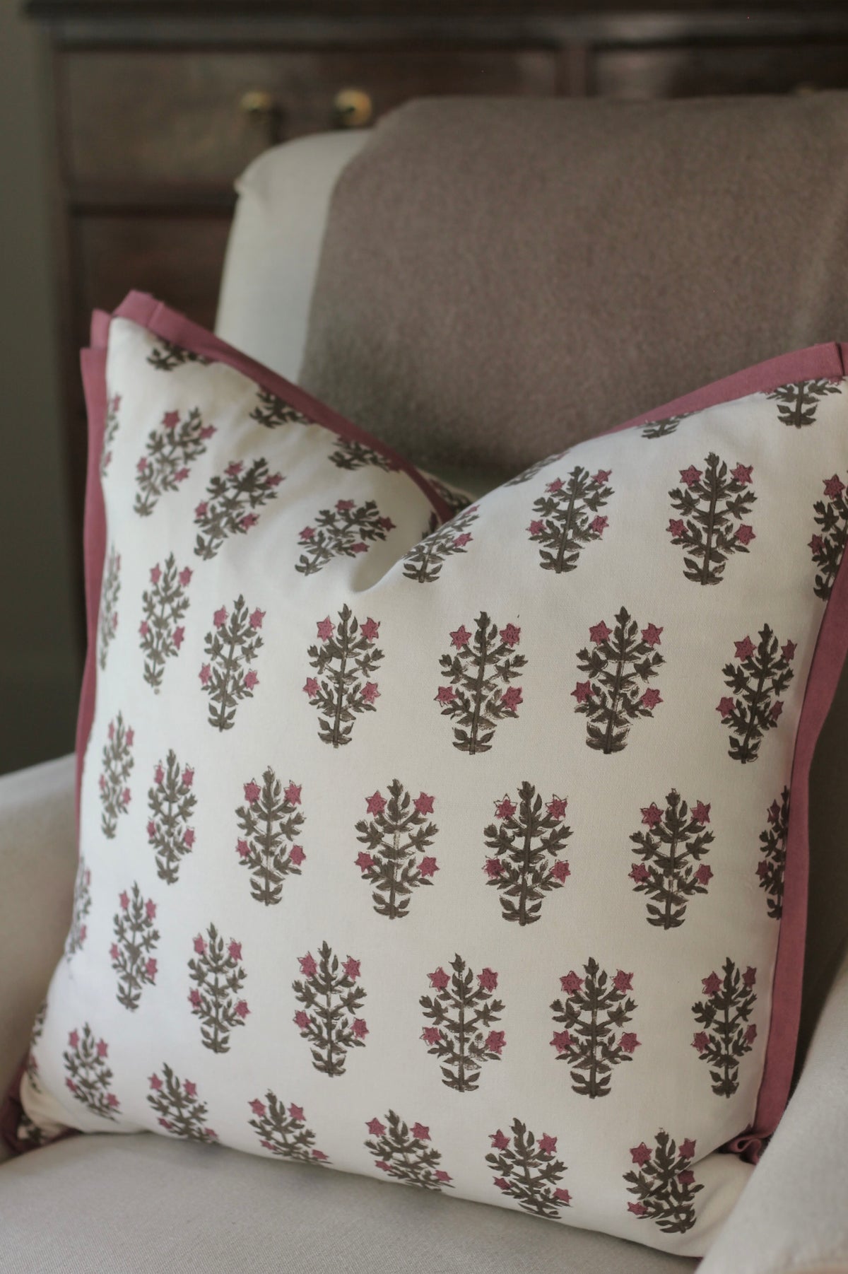 Holiday Mae Pillow Covers | Woodrose Trim