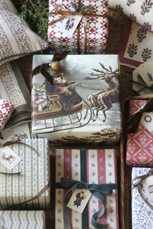 Santa Scene Wrapping Paper