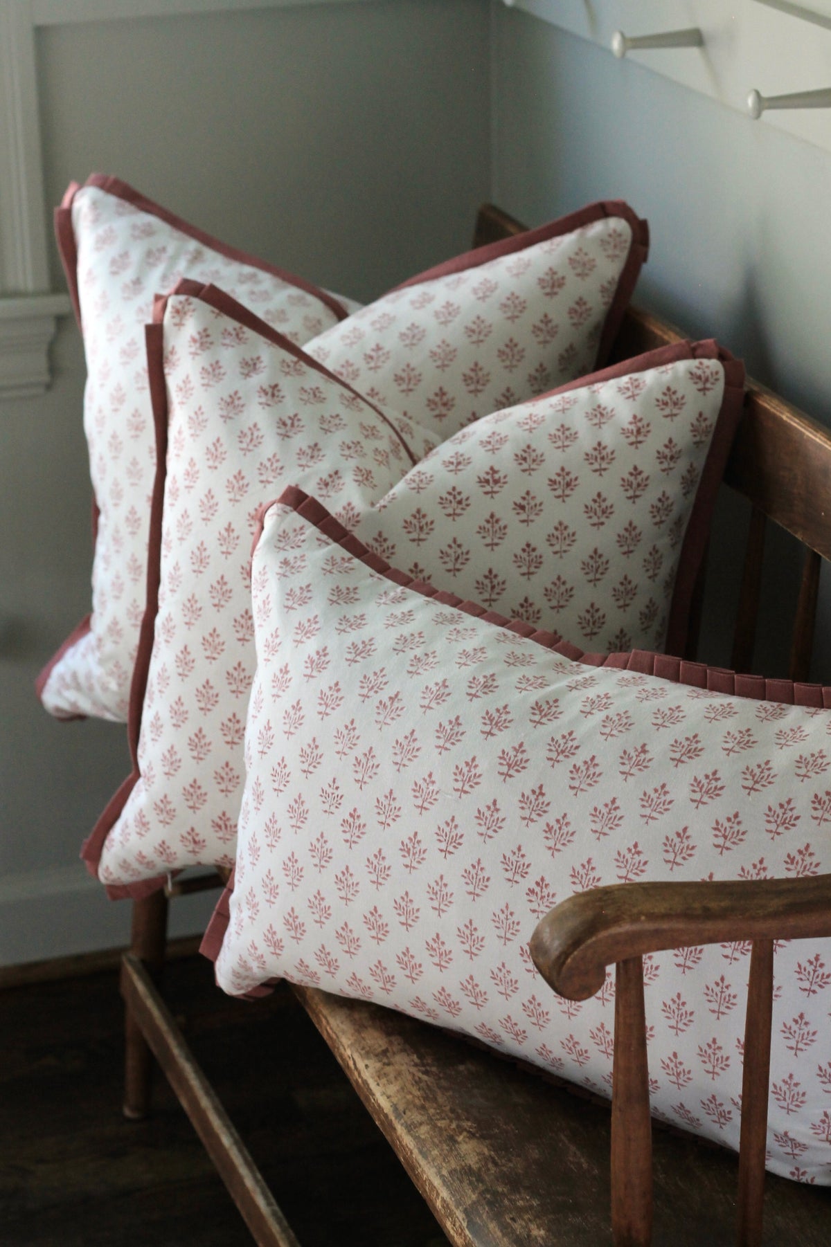 Privet Berry Pillow Covers | Rose Trim
